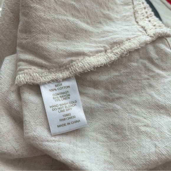 Anthropologie Sunday In Brooklyn Womens Tank Top Size XS Cream Crochet Front - Picture 9 of 9